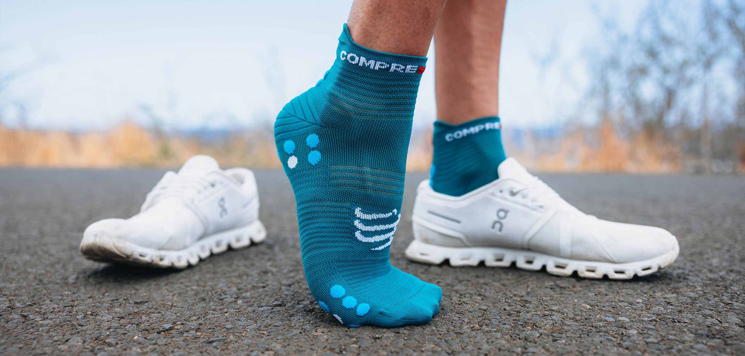 PRO RACING SOCKS V4.0 ULTRALIGHT RUN LOW - SHADED SPRUCE