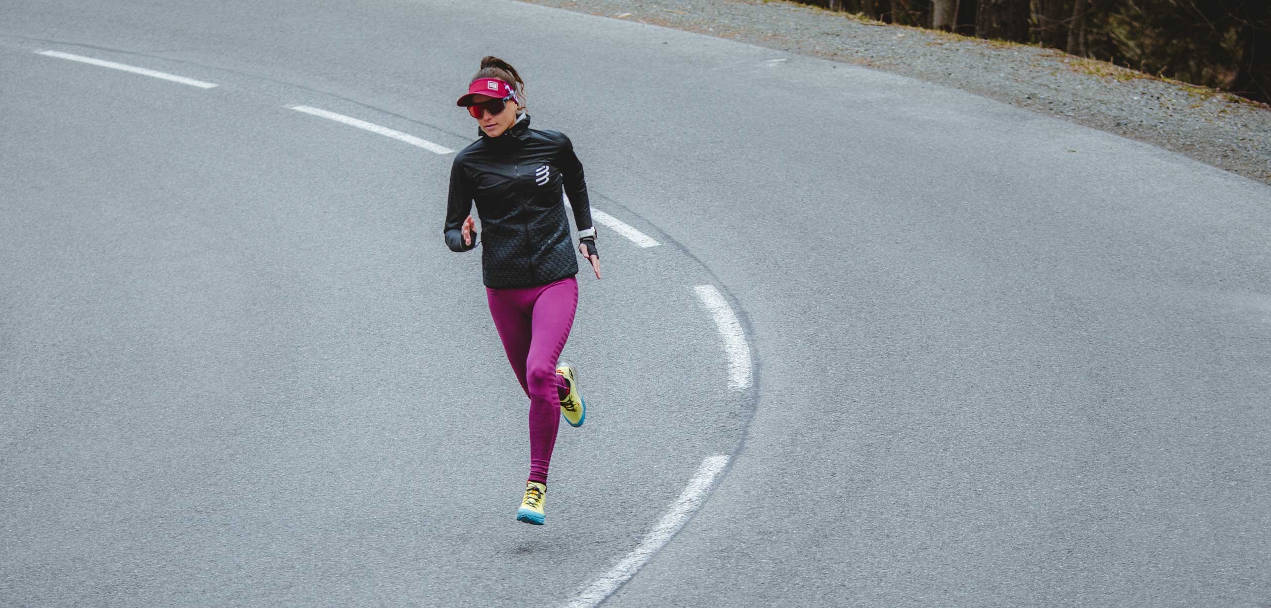 WINTER RUN LEGGING W - AMARANTH