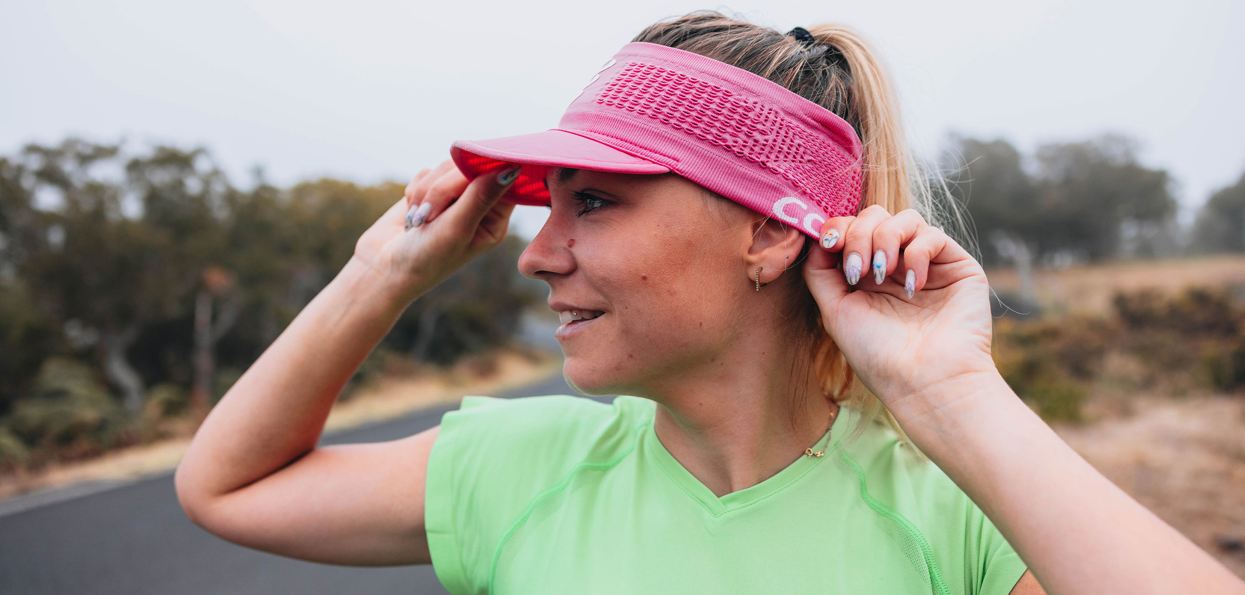 SPIDERWEB HEADBAND ON/OFF - HOT PINK