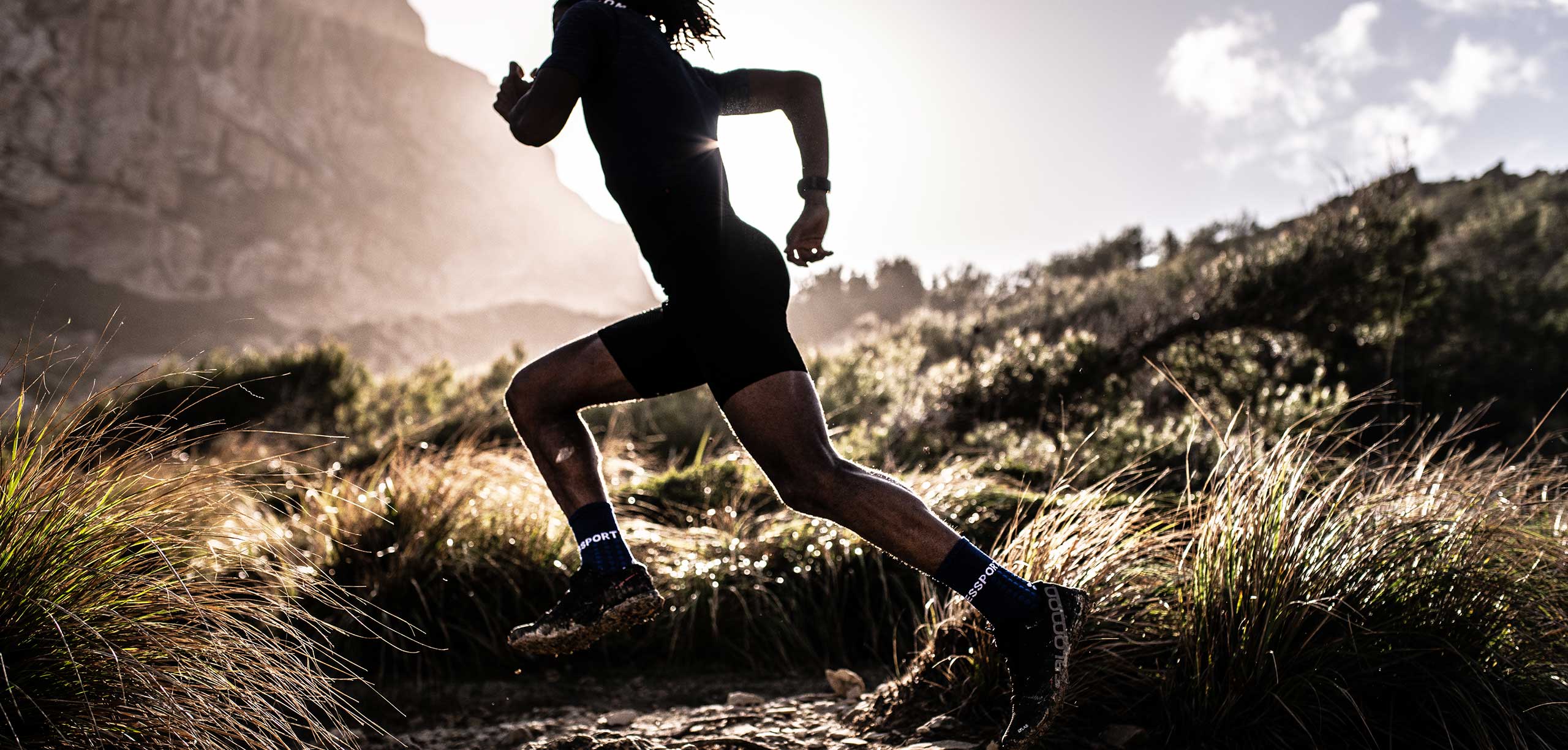 ULTRA TRAIL SOCKS BLUE MELANGE