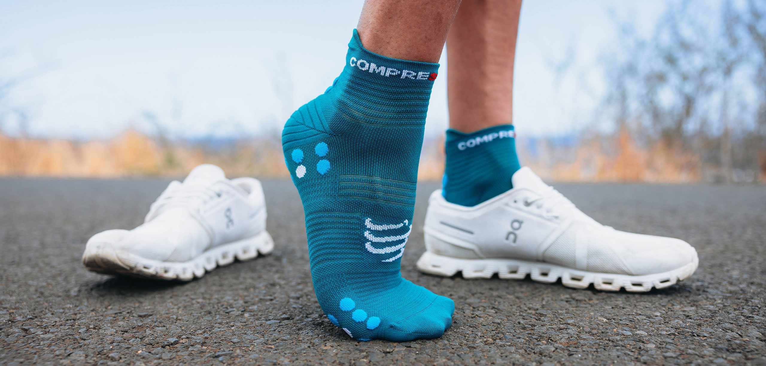 PRO RACING SOCKS V4.0 RUN LOW - SHADED SPRUCE