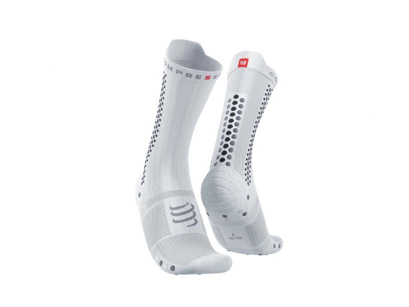 PRO RACING SOCKS V4.0 BIKE - WHITE/ALLOY