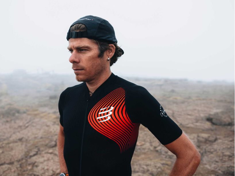 TRAIL HALF-ZIP FITTED SS TOP - HAWAIIAN OCEAN